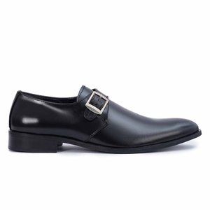 Bashwood Handmade Single Monk Black Leather Shoes